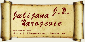 Julijana Marojević vizit kartica